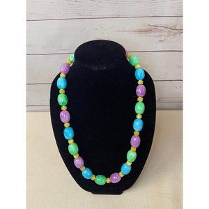 Vintage Pastel Multi-Color  Necklace ~ 50's - 60's